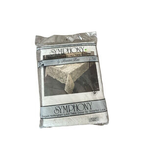 symphony Nottingham lace table cloth‎ scranton lace oval 60"x92" new